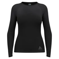 Bluzy sportowe damskie - Bluza termoaktywna damska Odlo Performance Light Eco BL Top Crew Neck LS - miniaturka - grafika 1