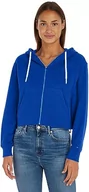 Bluzy damskie - Tommy Hilfiger Damska bluza z kapturem Reg Hilfiger Fr-Terry, Ultraniebieski, XL - miniaturka - grafika 1