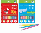 Artykuły biurowe - NOSTER Mazaki 12 kolorów B&amp;B Kids - miniaturka - grafika 1