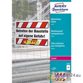 Folie do drukarek - FOLIA AVERY ZWECKFORM 0.13 MM DO DRUKAREK LASEROWYCH I KSEROKOPIAREK 100 SZT. - miniaturka - grafika 1