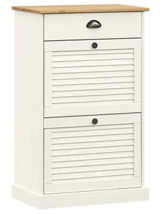 Skandynawska biała szafka na buty z drewna sosnowego E2-P08 - Szafki na buty - miniaturka - grafika 1