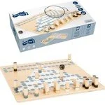 Gry planszowe - Small Foot Drewniana Gra 2w1 Barykada i Halma złota edycja - miniaturka - grafika 1