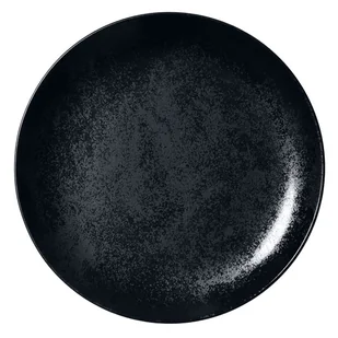 PORCELANA RAK KARBON Talerz płaski okrągły - Coupe 27 cm czarny - Talerze - miniaturka - grafika 1