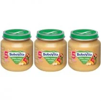 BoboVita Jabłka mango i banany po 5 miesiącu Zestaw 3 x 125 g - Desery dla dzieci - miniaturka - grafika 1