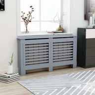 Akcesoria grzewcze - vidaXL Osłona na kaloryfer, antracytowa, 152x19x81 cm, MDF - miniaturka - grafika 1
