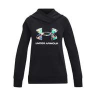 Odzież sportowa dziecięca - Bluza dziewczęca Under Armour Rival Logo Hoodie - miniaturka - grafika 1