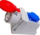 Gniazdka elektryczne - PCE Gn stałe KOMBI 5P 16A 1x230V GSC 16/5 IP44 921840 - miniaturka - grafika 1