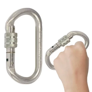 Zatrzaśnik karabińczyk stalowy do prac na wysokości TYPU B - Akcesoria BHP Zatrzaśnik karabińczyk stalowy do prac na wysokości TYPU B - Akcesoria BHP - miniaturka - grafika 1