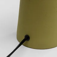 Lampy stojące - Kare lampa stołowa Bollie, betonowa podstawa zielona, szkło opalowe, - miniaturka - grafika 1