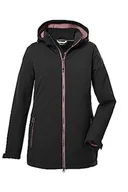 Kurtki damskie - Killtec Damska kurtka softshellowa/kurtka outdoorowa z odpinanym kapturem KOW 8 WMN SFTSHLL JCKT, czarna, 36, 39685-000 - miniaturka - grafika 1