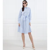 Sukienki - Karl Lagerfeld Sukienka Striped shirt dress with logo embroidery - miniaturka - grafika 1