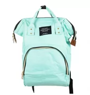 Torby i organizery dla mam - Plecak torba mamy do wózka organizer 3w1 miętowy KX6810_4 - miniaturka - grafika 1