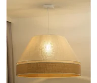 Lampy sufitowe - Duolla - Żyrandol na lince YUTE AVIGNON 1xE27/15W/230V śr. 60 cm kremowy/beżowy - miniaturka - grafika 1