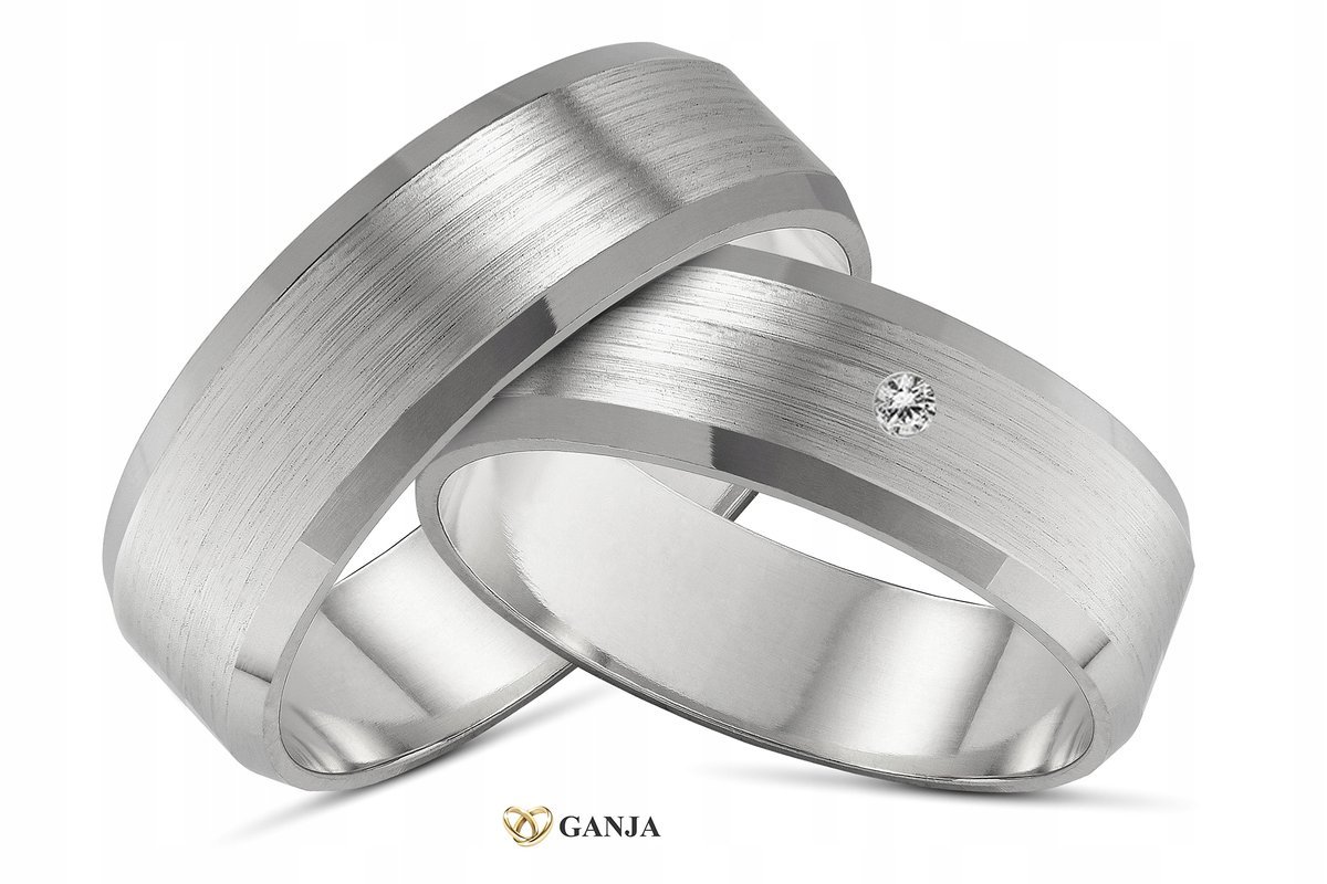 Damska obrączka srebrna z cyrkonią 6mm OB110