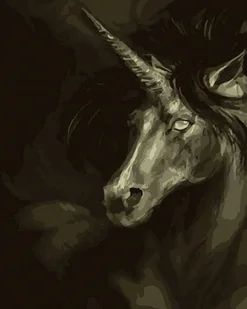 Malowanie po numerach - Szary jednorożec 40x50cm - Twoje Hobby - Malowanie po numerach - miniaturka - grafika 2