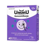 Suplementy diety - UmmU Koncentracja 12 + Tabletki do rozgryzania 40 szt. - miniaturka - grafika 1