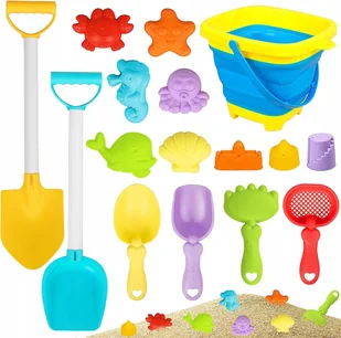 16x ZABAWKI DO PIASKOWNICY NA PLAŻE DLA DZIECI WIADERKO ZESTAW ŁOPATKA - Zabawki do piasku 16x ZABAWKI DO PIASKOWNICY NA PLAŻE DLA DZIECI WIADERKO ZESTAW ŁOPATKA - Zabawki do piasku - miniaturka - grafika 1