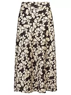Spódnice - APART spódnica z kwiatowym nadrukiem, kremowo-czarny, 38 - miniaturka - grafika 1