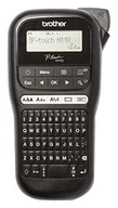 Etykiety do drukarek - Brother PT-H110 maszyna do etykiet, drukarka etykiet P-Touch, ręczna klawiatura QWERTY, etykiety do 12 mm, w zestawie 12 mm czarna na białej taśmie kaseta - miniaturka - grafika 1