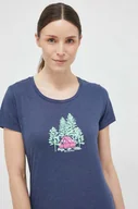 Koszulki sportowe damskie - Columbia t-shirt damski kolor niebieski - miniaturka - grafika 1