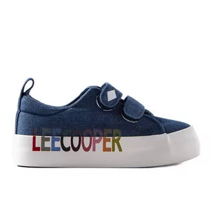 Jeansowe trampki dziecięce Lee Cooper niebieskie - Buty dla dziewczynek - miniaturka - grafika 1