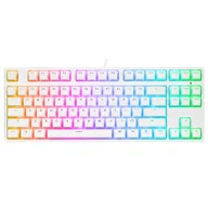 Klawiatury - Rampage TKL GHOST Huano Red Switch biała KB-R136 - miniaturka - grafika 1
