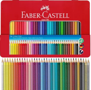 Faber-Castell Colour Grip 2001 112435 kredki, 36 sztuk, opakowanie metalowe 112435 - Kredki, ołówki, pastele i pisaki - miniaturka - grafika 2
