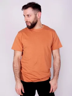Koszulki męskie - Podkoszulka t-shirt bawełniany męski musztardowy gładki  XXL - YOCLUB - grafika 1