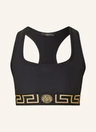 Biustonosze - Versace Biustonosz Sportowy schwarz - miniaturka - grafika 1