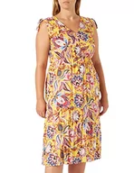 Sukienki - usha FESTIVAL Damska sukienka z kwiatowym nadrukiem, żółta, wielokolorowa, M - miniaturka - grafika 1