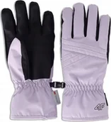 Rękawiczki - Damskie rękawice narciarskie 4F FGLF159 fioletowy 52S M - miniaturka - grafika 1