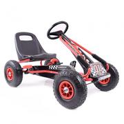 Jeździki dla dzieci - Import SUPER-TOYS WIELKI GOKART A-15- POMPOWANE KOŁA HIT JAKOŚĆ /A-15 A-15-CZERWONY - miniaturka - grafika 1