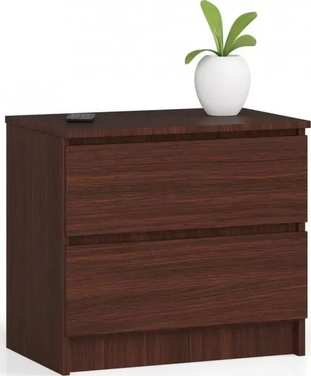Elior Klasyczna komoda z szufladami wenge - Parin 3X