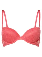 Biustonosze - Tommy Hilfiger Damski biustonosz push-up Kobiety Koronka wyrazisty róż jednolity, 85C - miniaturka - grafika 1