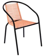 Fotele i krzesła ogrodowe - Brzoskwiniowe krzesło sznurkowe na taras F8-M70 - miniaturka - grafika 1