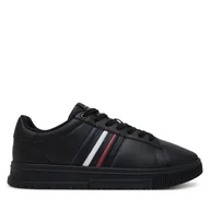Sneakersy męskie - Sneakersy Tommy Hilfiger Modern Cupsole Stripes Lth FM0FM05406 Czarny - miniaturka - grafika 1
