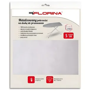 Pokrowiec na deskę metalizowany 127 x 47 cm szary PP - Deski do prasowania - miniaturka - grafika 1