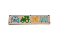Zabawki interaktywne dla dzieci - Kolorowe puzzle autka do tablicy manipulacyjnej - miniaturka - grafika 1