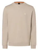 Bluzy męskie - BOSS Orange Bluza męska - Westart Mężczyźni Bawełna beżowy jednolity, S - miniaturka - grafika 1