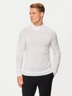 KARL LAGERFELD Golf 655002 544399 Biały Regular Fit - Swetry męskie - miniaturka - grafika 1