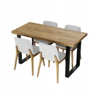 Stoły - Stół Kuchenny Do Jadalni Loft Dąb Czarny - miniaturka - grafika 1