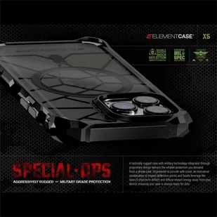 Element Case Special Ops X5 - Pancerne etui iPhone 14 Pro Max (Mil-Spec Drop Protection) (Clear/Black) - Etui i futerały do telefonów - miniaturka - grafika 1