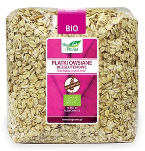 Bio Planet seria RÓŻOWA (płatki, otręby, musli) PŁATKI OWSIANE BEZGLUTENOWE BIO 1 kg - BP-5902488066095 - Płatki śniadaniowe i musli - miniaturka - grafika 2