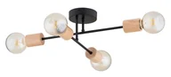 Lampy sufitowe - La-Stena lampa sufitowa 4xE27 czarna 63249 - miniaturka - grafika 1