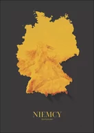 Plakaty - Niemcy mapa złota - plakat Wymiar do wyboru: 29,7x42 cm - miniaturka - grafika 1