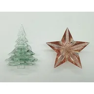 Oświetlenie świąteczne - Przyssawka choinka/gwiazda LED 10 cm stałe kolorowe światło - miniaturka - grafika 1