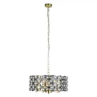 Iris lampa wisząca 5xE14 satynowy mosiądz 59811-5BSB - Lampy sufitowe - miniaturka - grafika 1