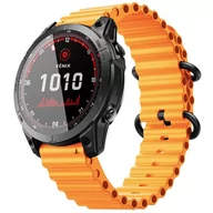 Akcesoria do smartwatchy - opaska pasek bransoleta OCEAN GARMIN FENIX 3/5X/3HR/5X PLUS/6X/6X PRO/7X pomarańczowa - miniaturka - grafika 1