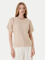 Swetry damskie - Morgan Sweter 252-MVIET Beżowy Relaxed Fit - miniaturka - grafika 1