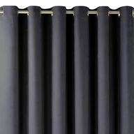 Zasłony - Zasłona MILANA kolor grafitowy styl klasyczny złote przelotki metalowe złote szenila 140x245 homede - CURT/HOM/MILANA/CHENILLE/E - miniaturka - grafika 1